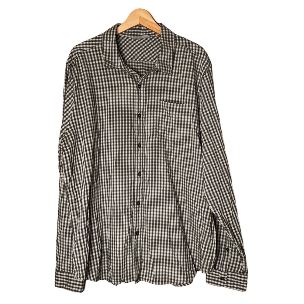 Icebreaker Merino Button Front Long Sleeve Shirt Check Wool Blend Men’s XXL